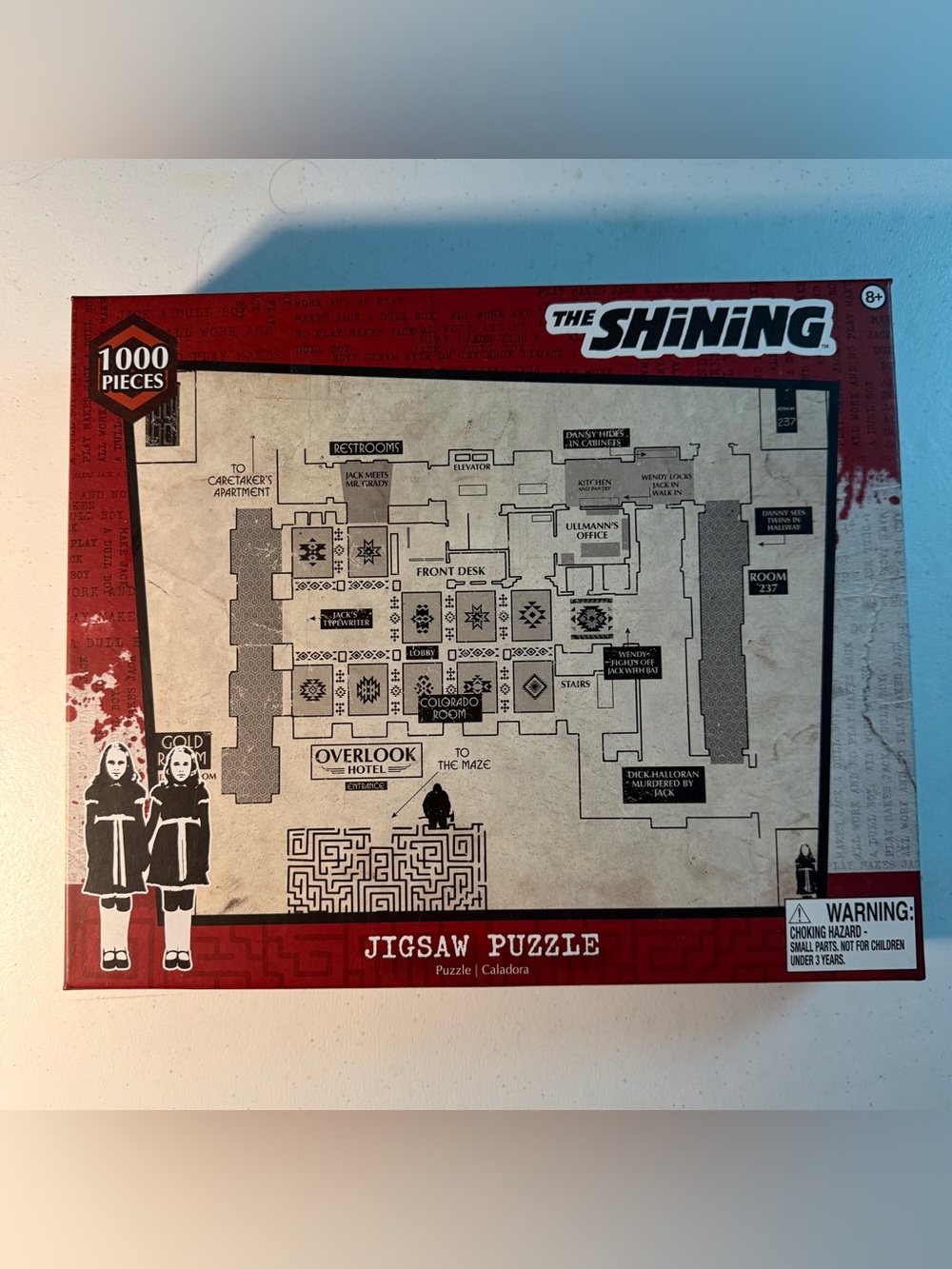 The Shining Overlook Hotel Jigsaw Puzzle - Red, Cream, Black